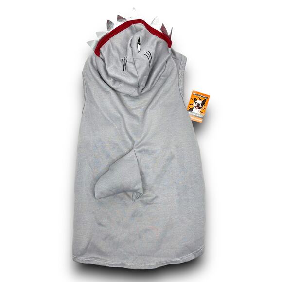 Simply Dog Other - NEW Simply Dog Shark Costume Hooded Shirt Outfit Lightweight Gray Size Large XL